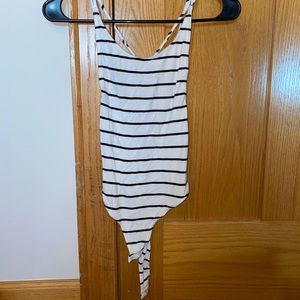 Striped bodysuit